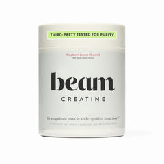 Container of Beam Creatine Powder Raspberry Lemon flavor