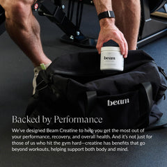 Shaker bottle with Beam Creatine Powder mixed for a drink