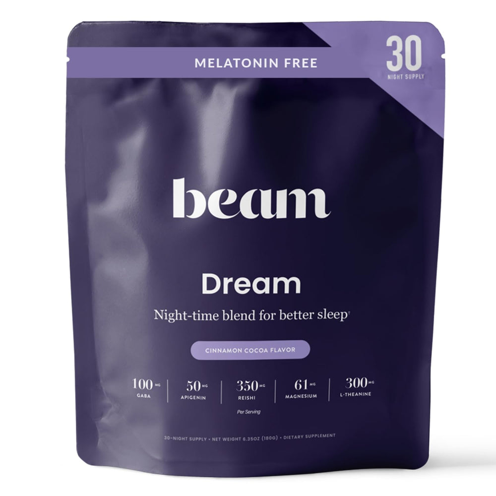 Beam Dream Sleep Powder jar with label on white background