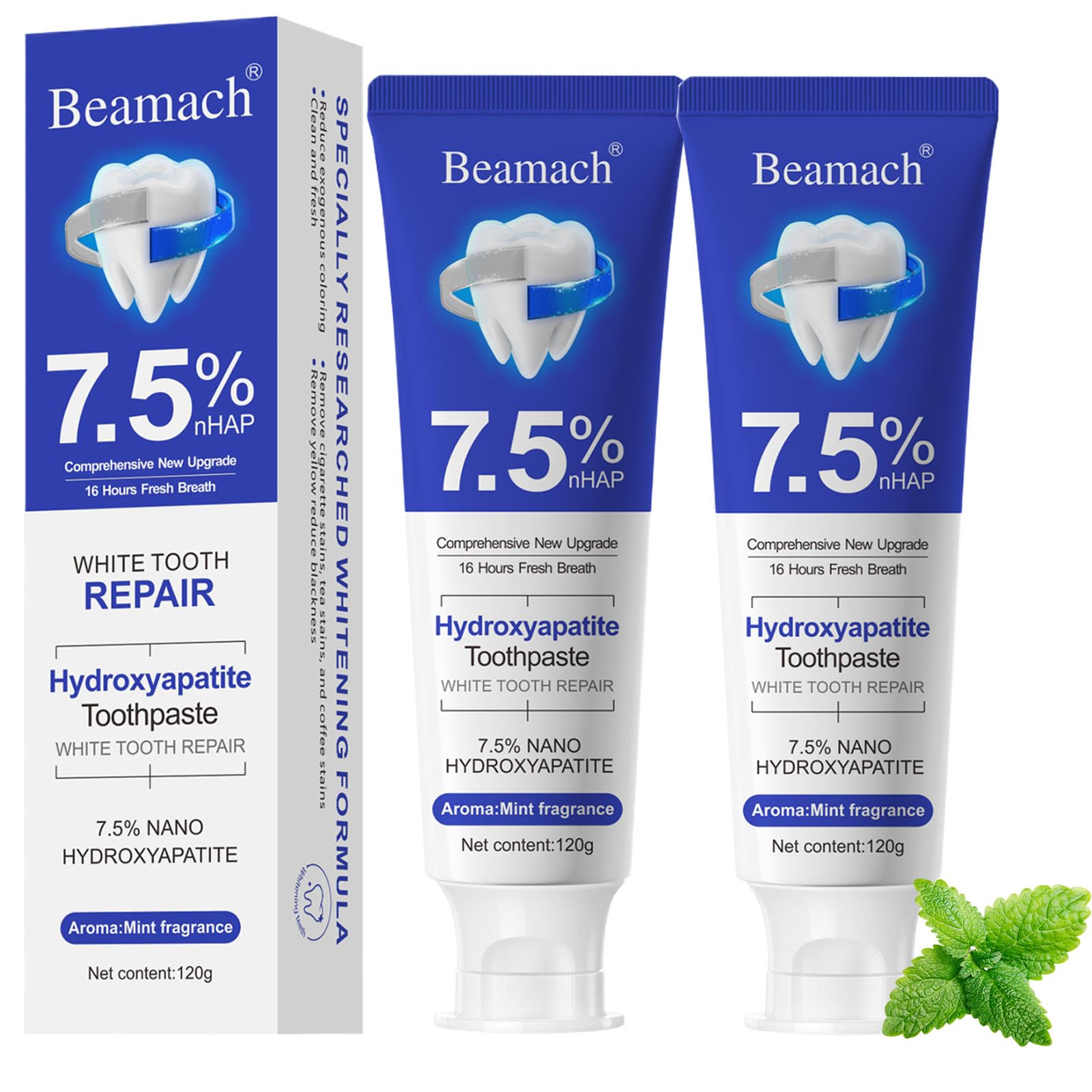 Beamach Hydroxyapatite Toothpaste packaging box