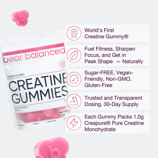 Close-up of Bear Balanced Creatine Gummies texture