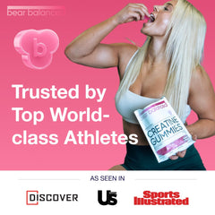Bear Balanced Creatine Gummies focus-oriented setup implying mental clarity support.