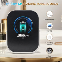 Bearolve mirror shows 1500mAh battery indicator for cordless use.