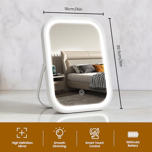 Bearolve compact mirror with included pouch, ideal for safe travel storage.