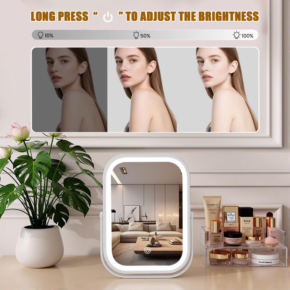 Bearolve mirror dimmable brightness from 10% to 100% for flexibility.
