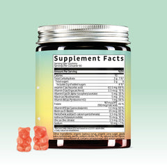 Label showing European manufacturing standards for Bears with Benefits Immune Support Gummies