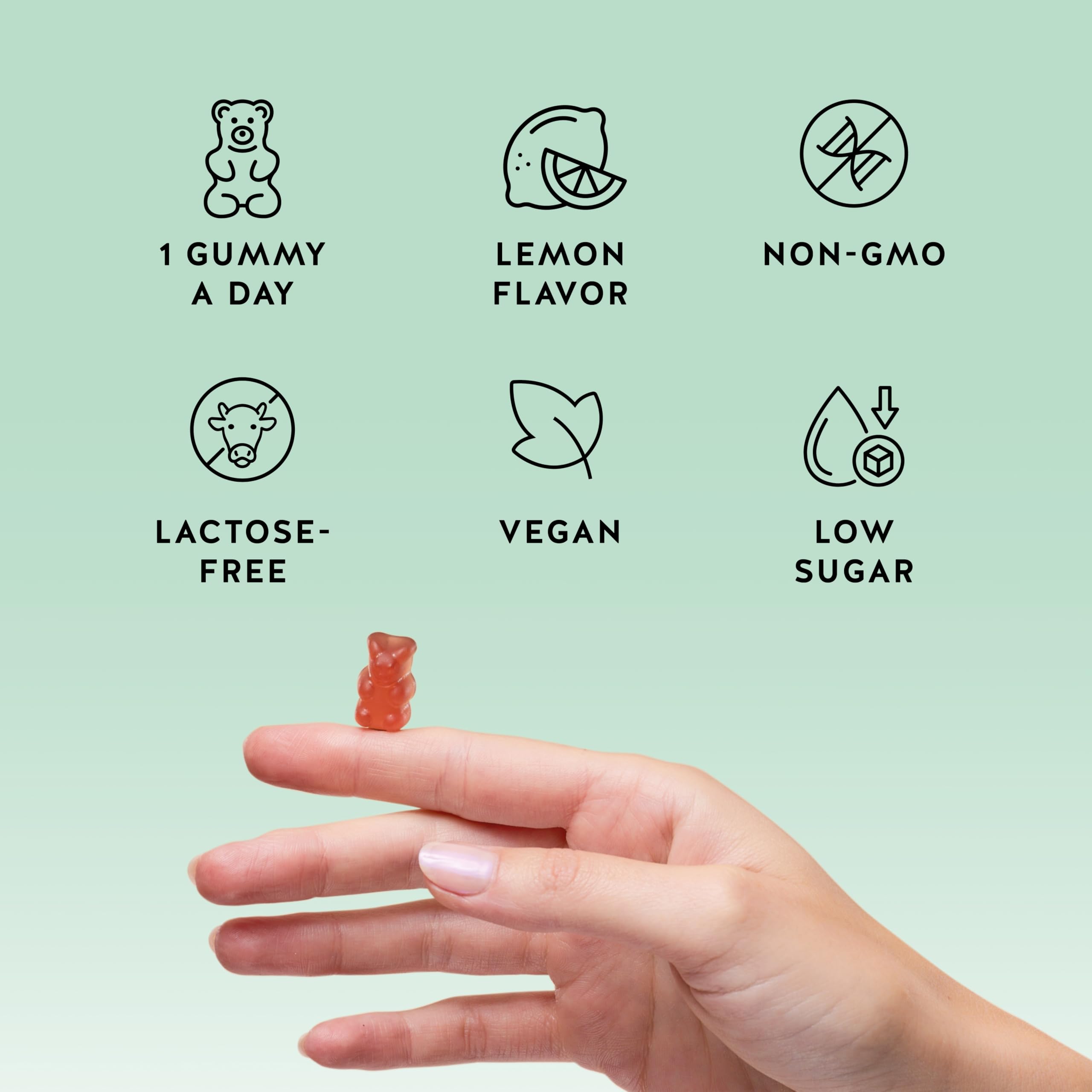 Vegan, naturally flavored Bears with Benefits Immune Support Gummies