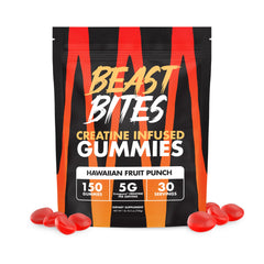 BEAST BITES Creatine Gummies bottle label close-up
