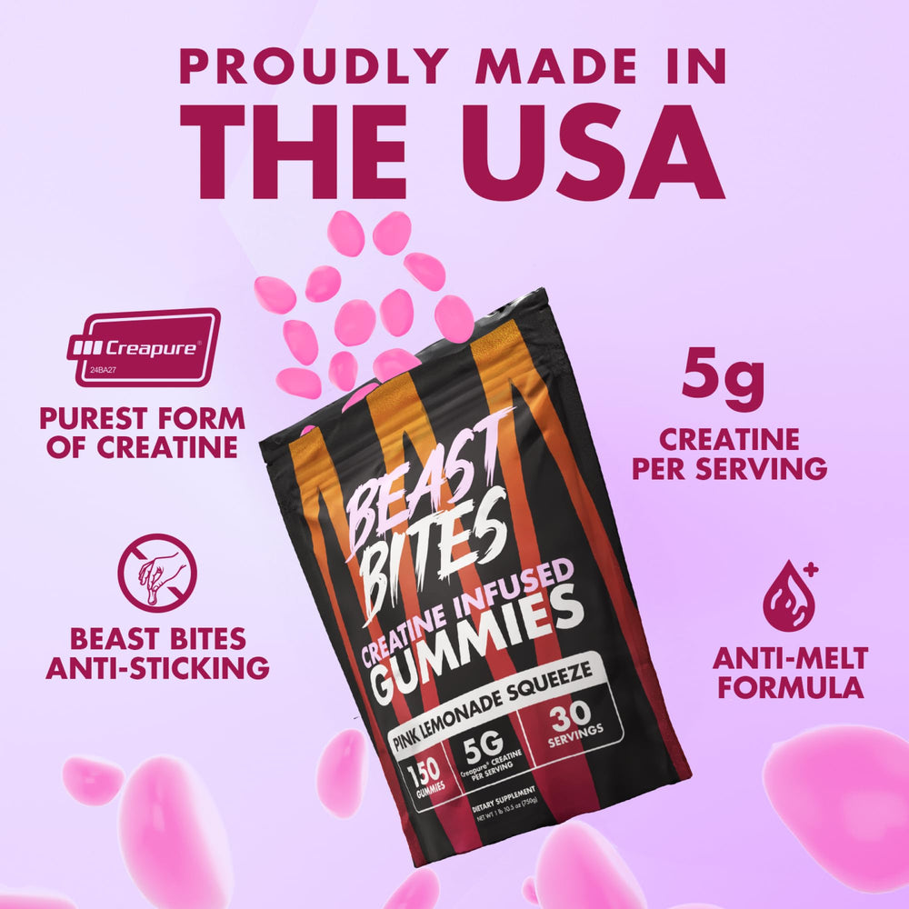 Nutrition label highlighting 5g Creapure Creatine Monohydrate per serving