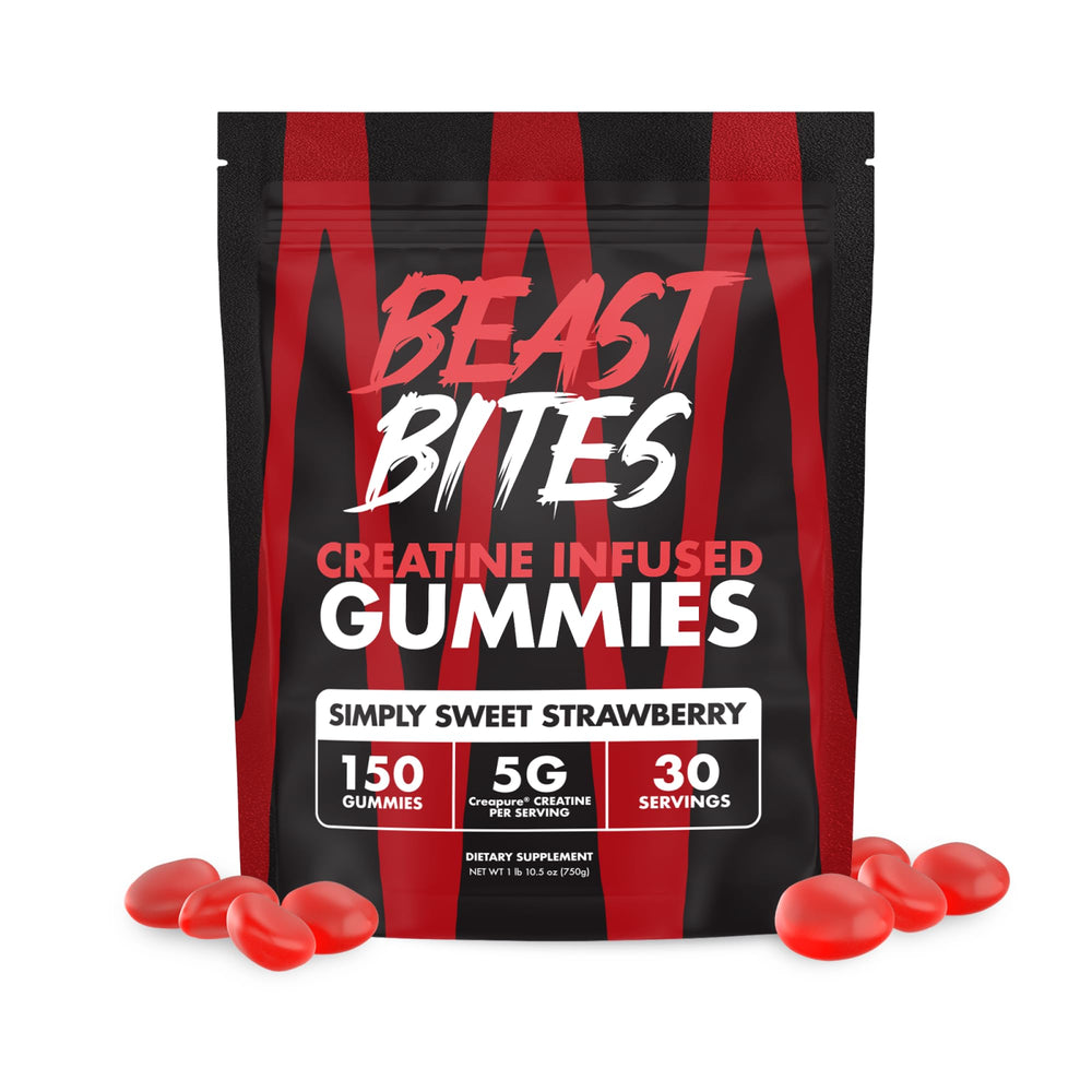 Hero image: BEAST BITES Creatine Gummies with 5g Creapure per serving