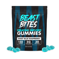 BEAST BITES Creatine Gummies packaging front highlighting USA-made quality