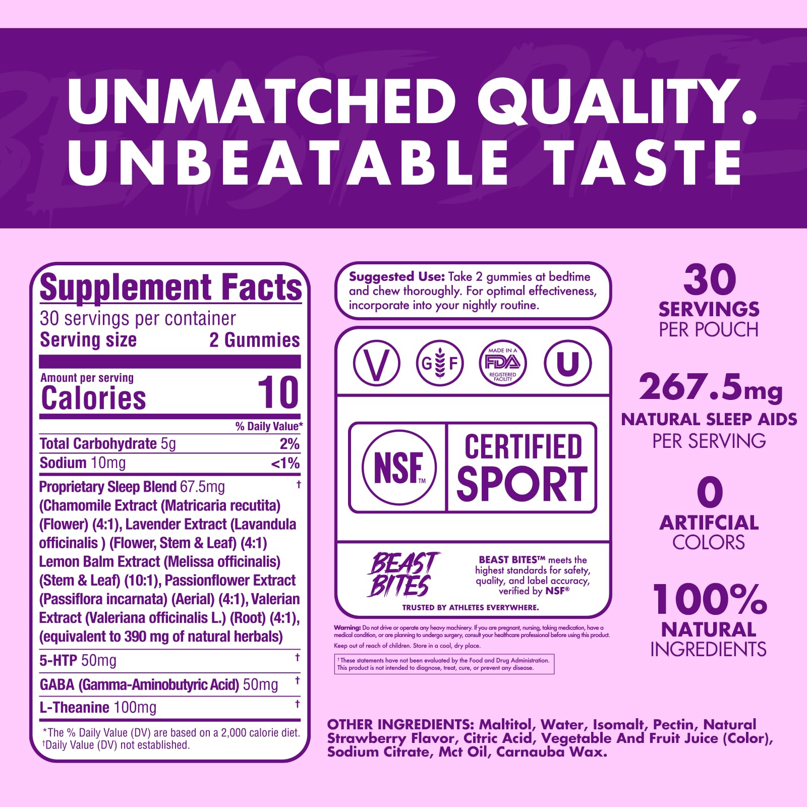Non-GMO, Gluten Free, and Vegan indicators on label