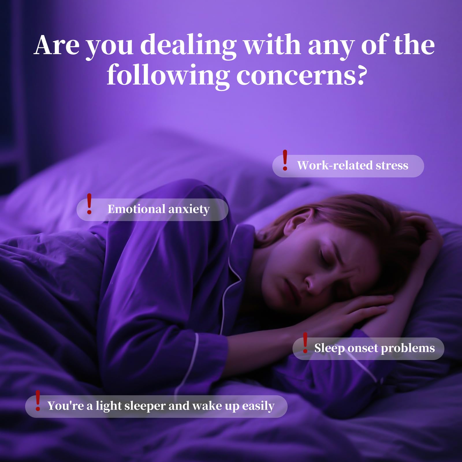 Spraying BEAUTNICE Lavender Sleep Spray on pillow