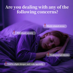 Spraying BEAUTNICE Lavender Sleep Spray on pillow