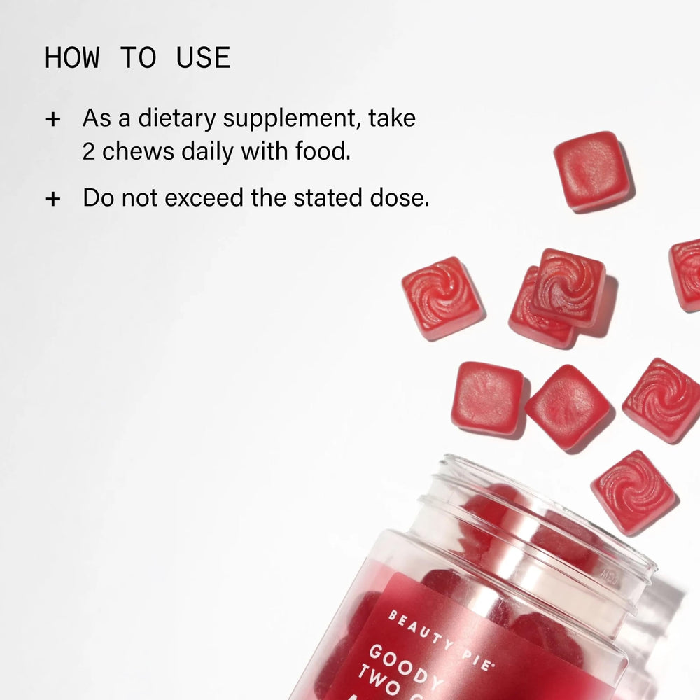 Beauty Pie product label showing ingredients list and nutrient highlights