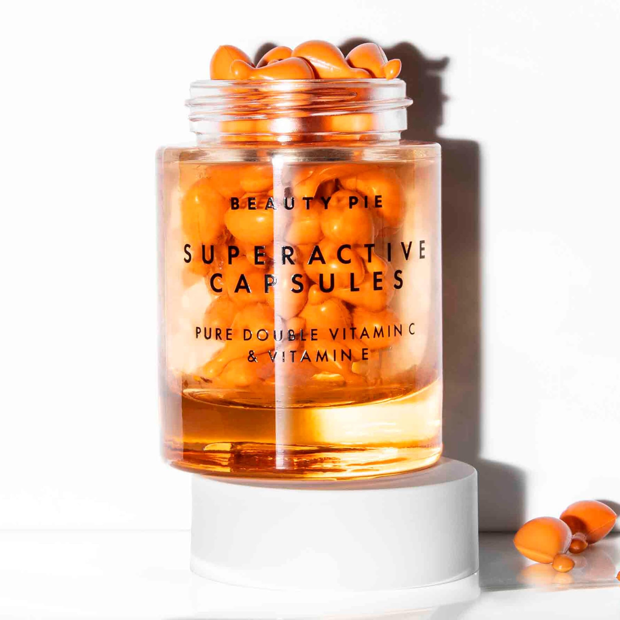 Beauty Pie Superactive Capsules bottle and 60-count packaging
