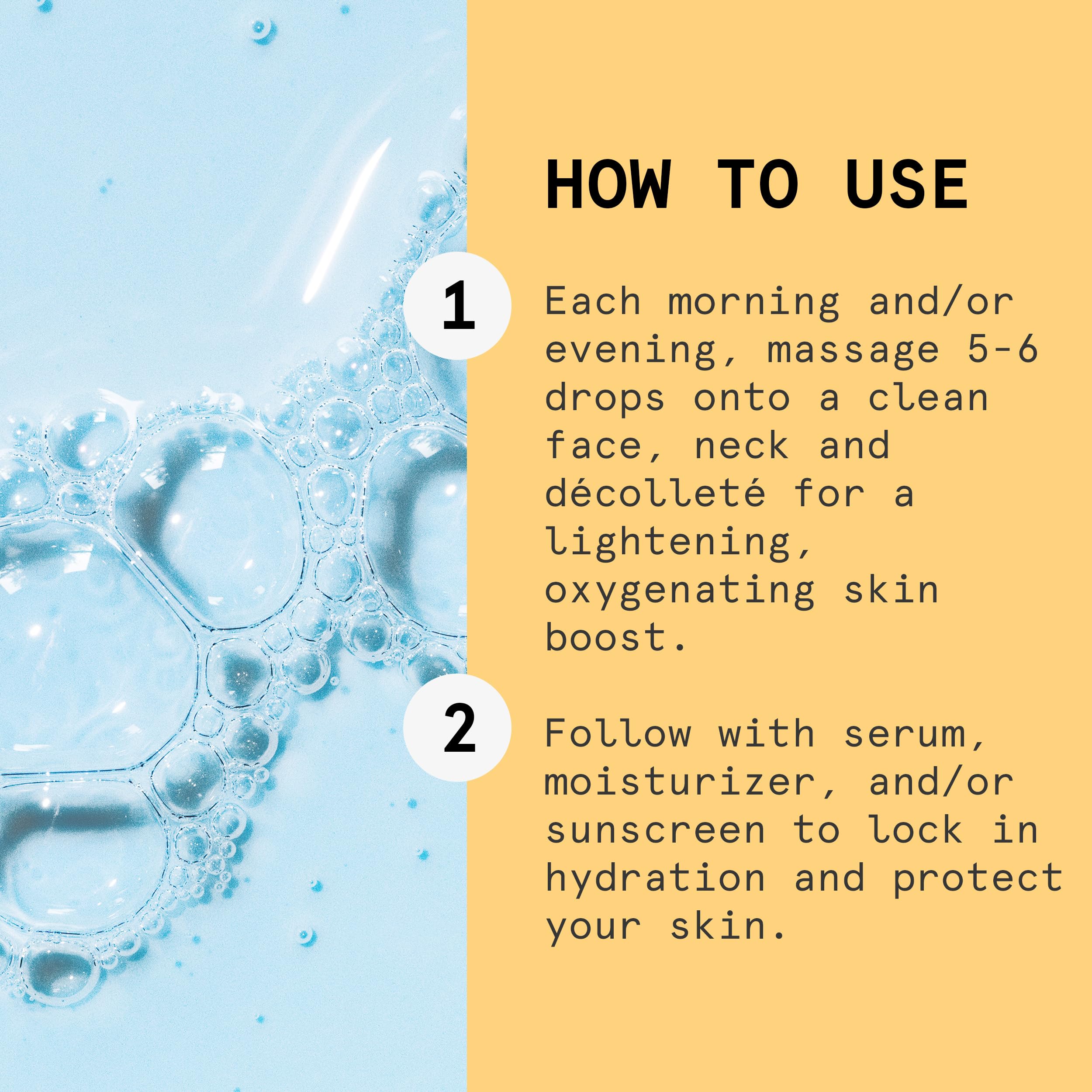 Lifestyle image of skincare routine featuring the serum