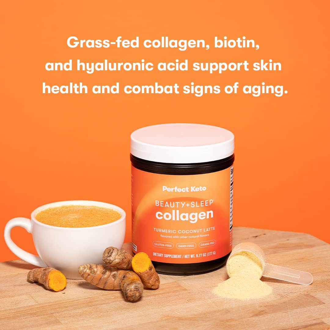 L-theanine and collagen supporting hair, skin, nails during sleep