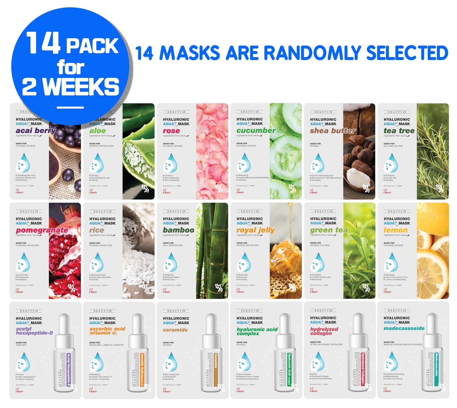 Beauty29 Hyaluronic Aqua Plus essence mask promotes lasting moisture with natural ingredients.