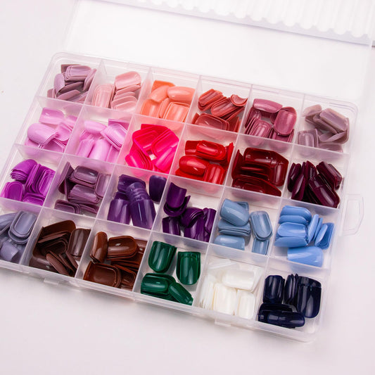 BEAWTH glossy finish press-on nails for durable salon-like shine