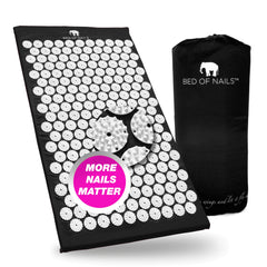 Bed of Nails acupressure mat with 8,820 nails on Jet Black 29x16x1 panel