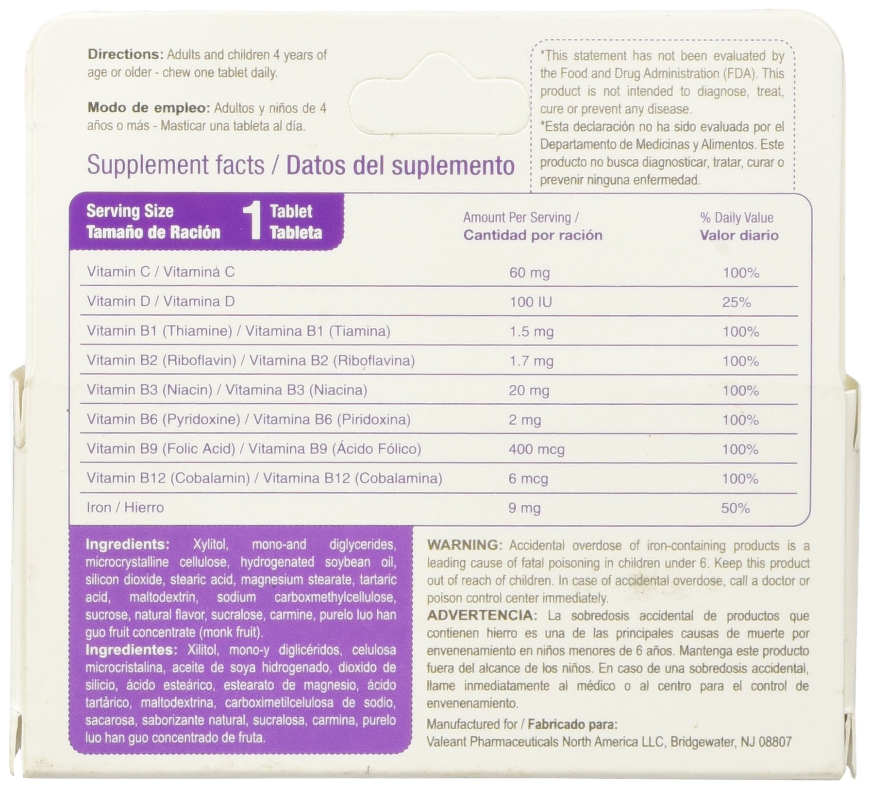 Chewable vitamins for kids – Bedoyecta packaging