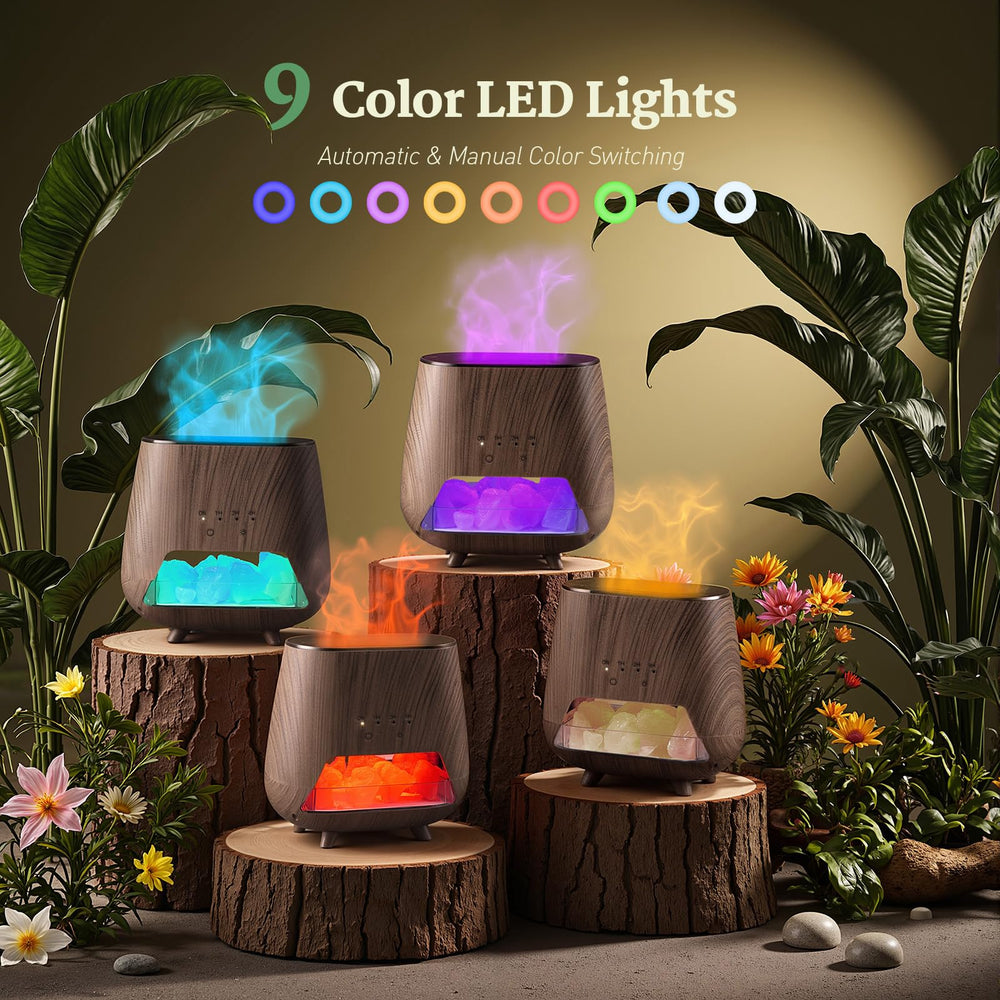 Bedroom setup with diffuser for relaxation