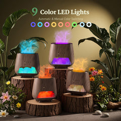 Bedroom setup with diffuser for relaxation
