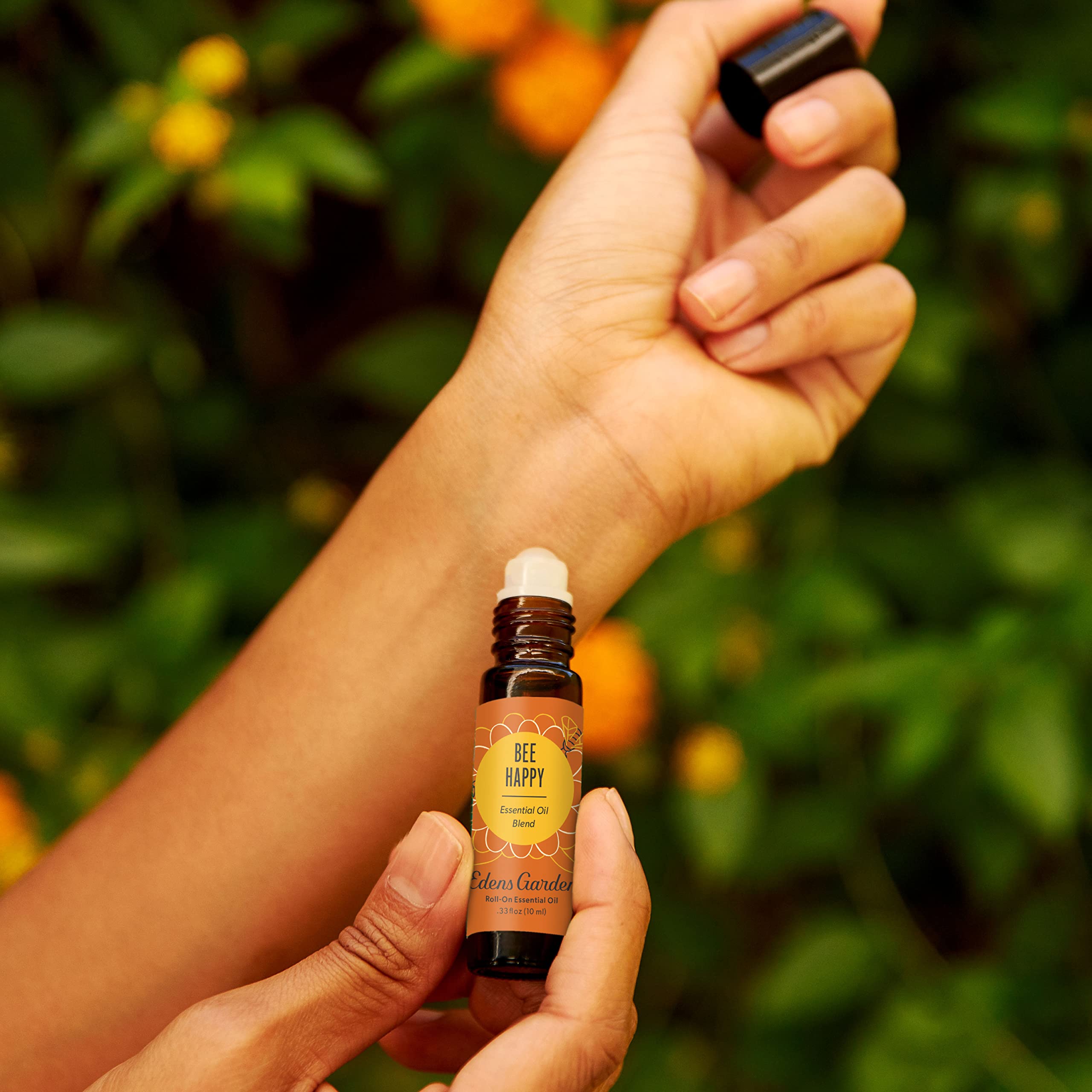 Ingredients list for Bee Happy roll-on blend
