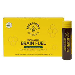 Bottle of B.LXR Brain Fuel from Beekeepers Naturals front view