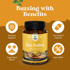 Close-up of bee pollen capsules