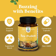 Detail showing 1000mg serving size for Bee Pollen Pills