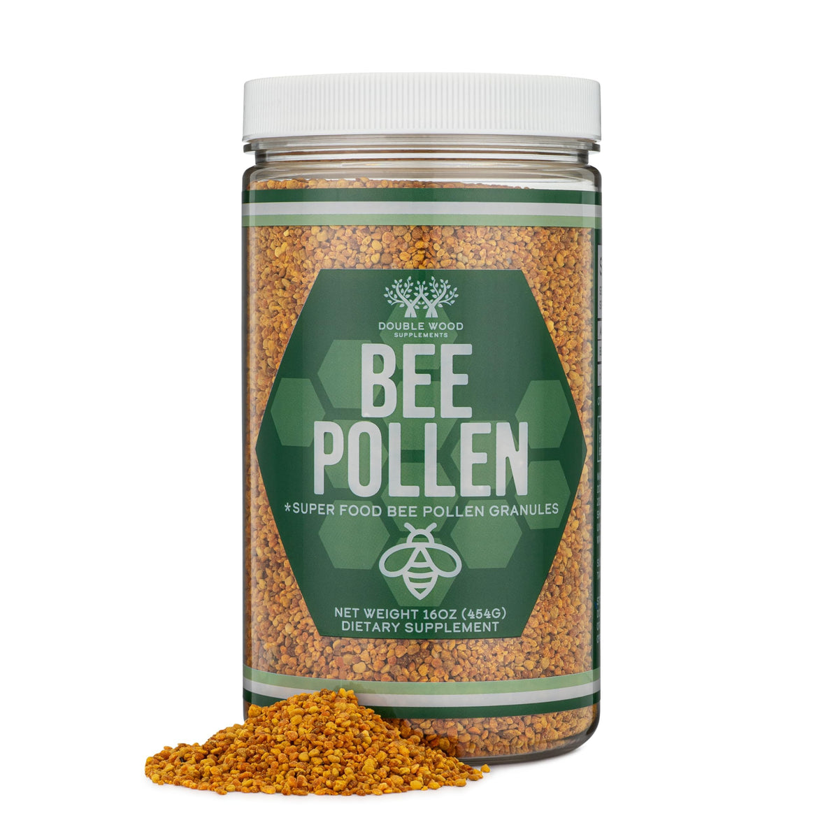 1lb bottle of Bee Pollen Supplement by Double Wood