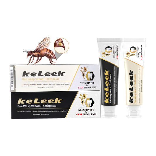 Two 3.7 oz Bee Wasp Venom Multi-Peptides Toothpaste tubes in a 2-pack