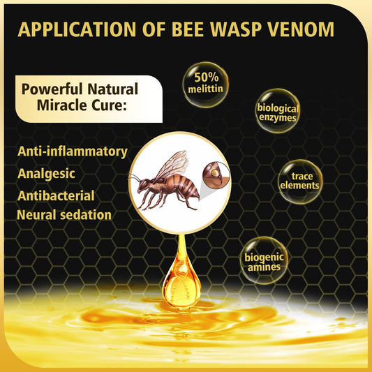 Close-up of Bee Wasp Venom toothpaste tube label