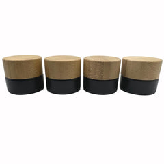 BEECO GIF2U 5ml glass jar with bamboo lid for travel storage.