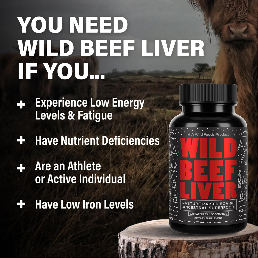 Beef liver capsules nutrition and ingredients concept