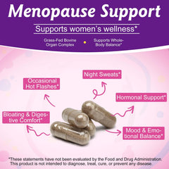 Graphic showing natural hormone balance support for women