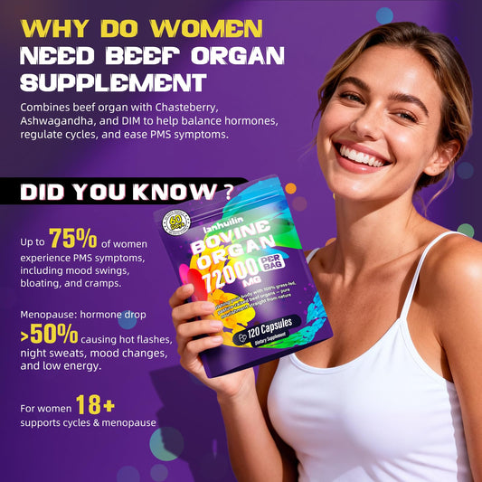 Beef liver, kidney and heart organs blend for women's health