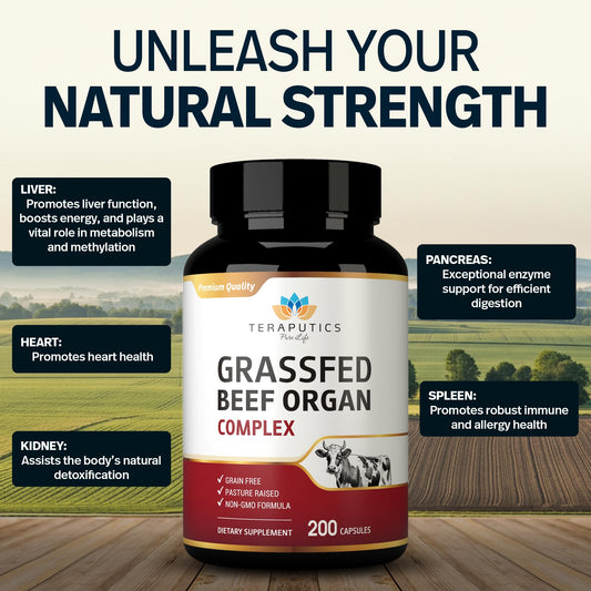 Close-up of grass-fed beef organ capsules for carnivore diet