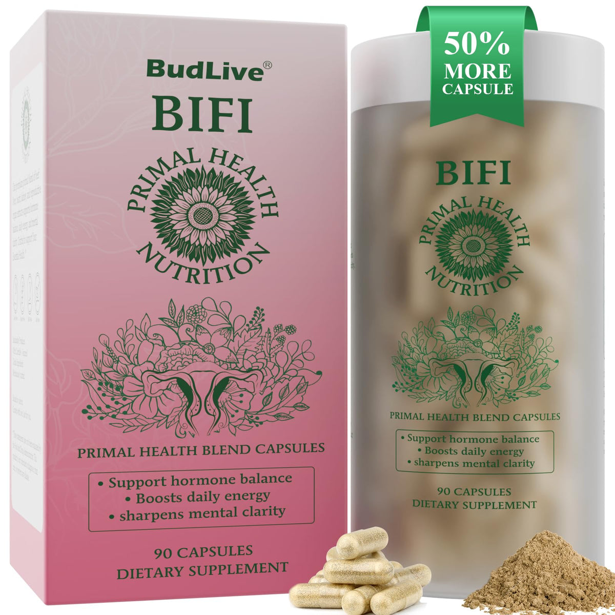 Beef Organ Supplement for Women bottle with 90 capsules