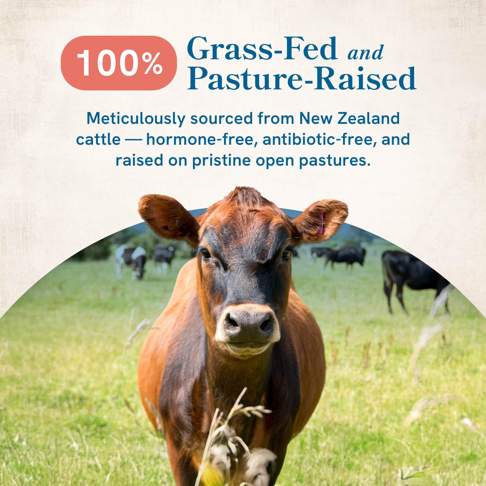 60 count bottle with grass-fed origin and label