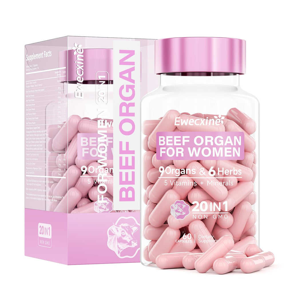 Beef Organs for Women bottle with 60 capsules