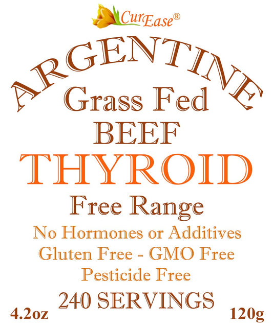 Front view of Beef Thyroid Powder (undefatted and desiccated)