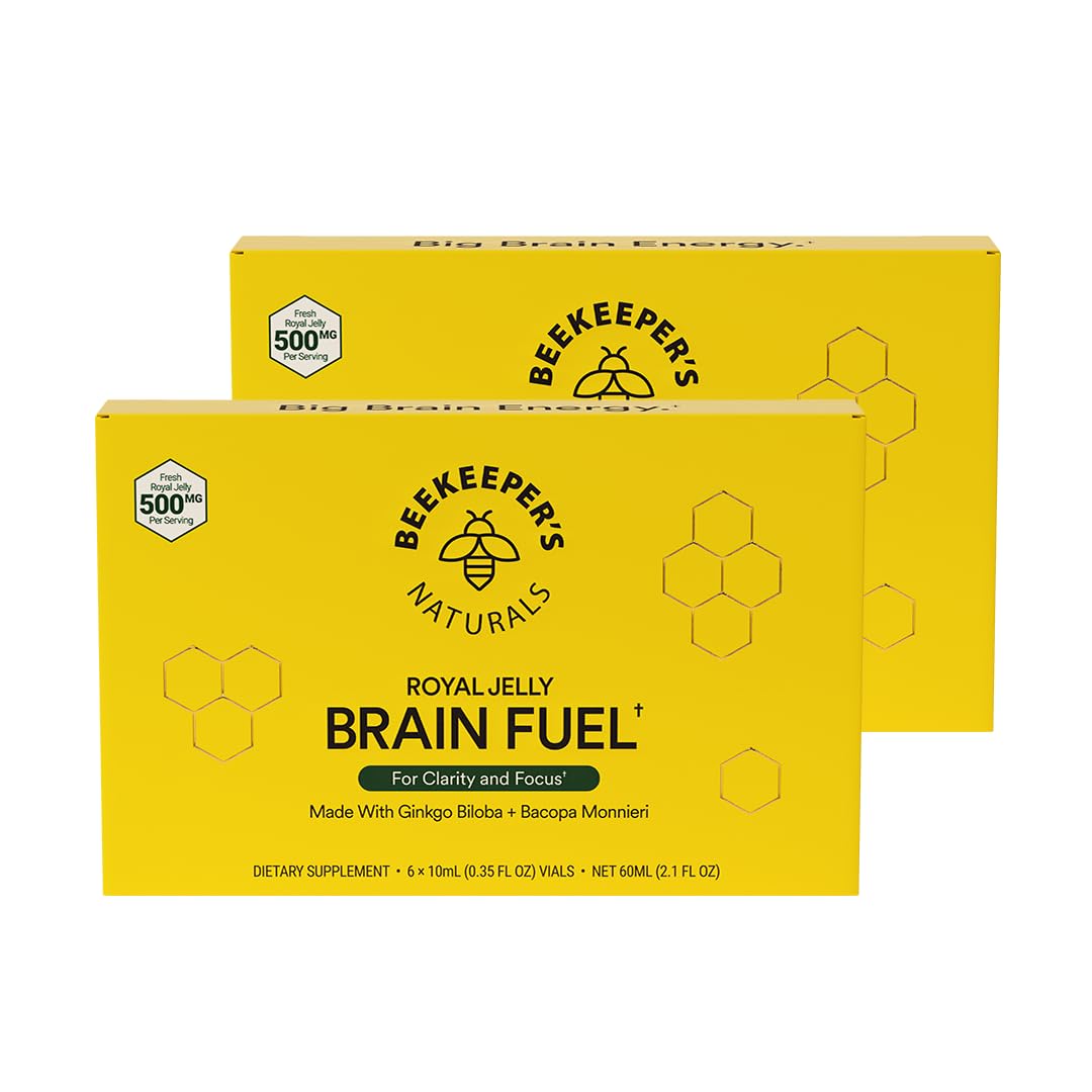 Beekeeper's Naturals B.LXR Brain Fuel bottle highlighting memory and focus support