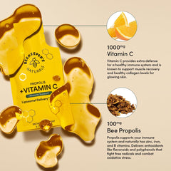 Beekeeper's Naturals liposomal encapsulation diagram demonstrates enhanced bioavailability.