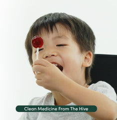 Nutrition facts label for Beekeeper's Naturals Kids Throat-Soothing Lollipops