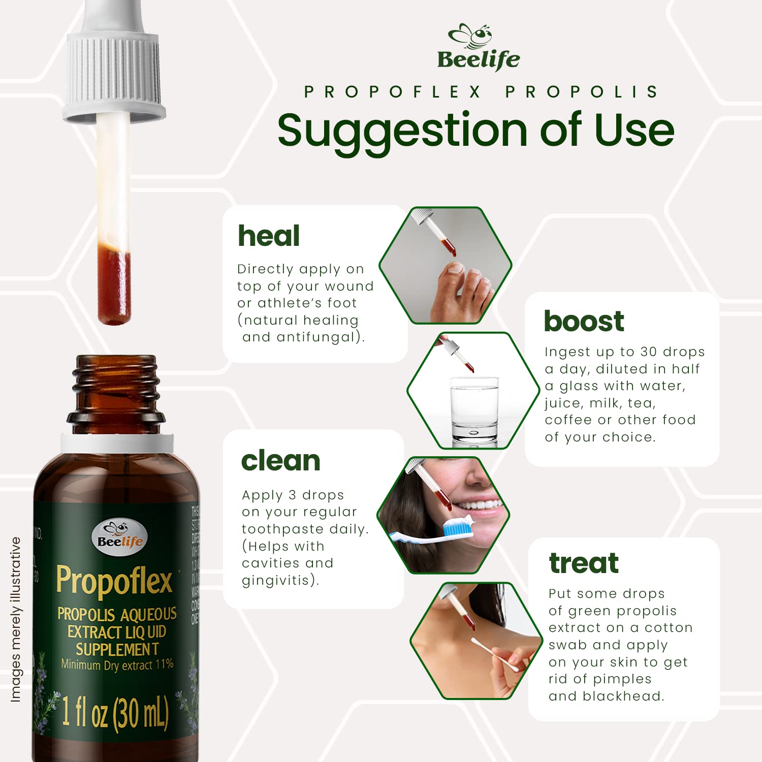 Green Propolis extract liquid close-up highlighting Artepillin-C