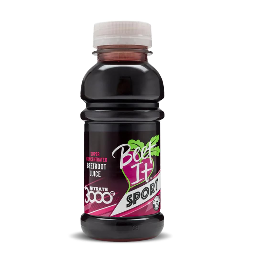Seven servings per bottle of BEET IT Beetroot Juice Nitrate 3000mg