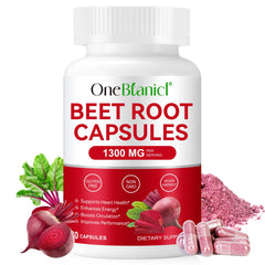 Bottle of Beet Root Capsules featuring premium beet root extract